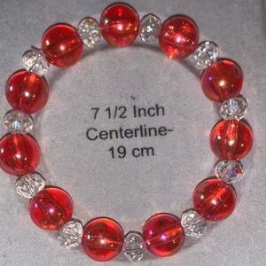 aurora borealis crystal Beaded stretch Bracelet